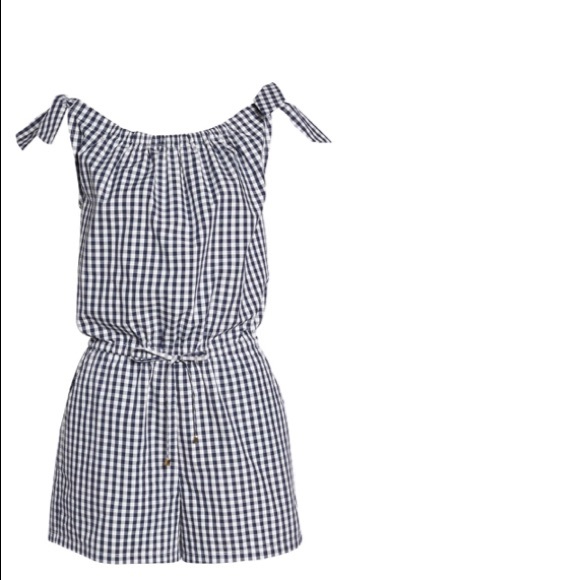 NWT Tory Burch Gingham Check Romper - Large - Picture 8 of 8